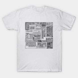 Synthesizer and Drum machine Square collection T-Shirt